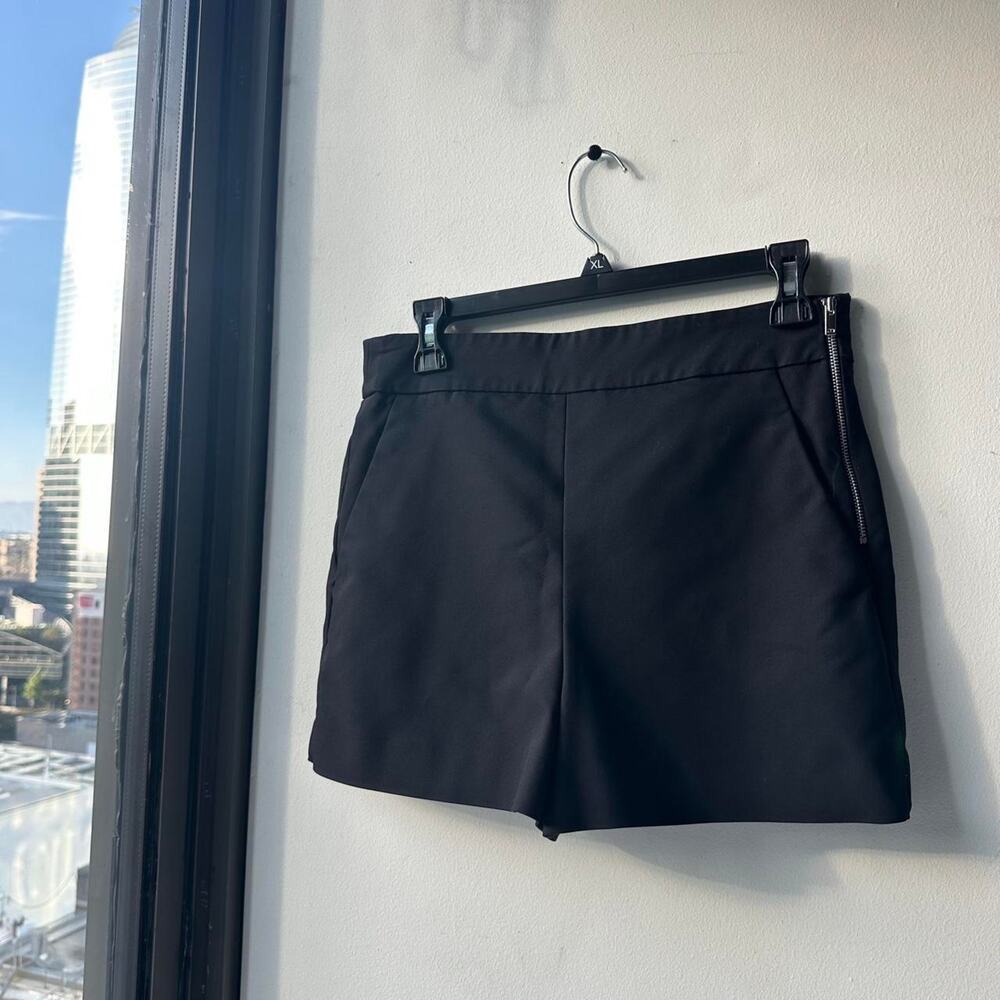Zara Women's Shorts Size M Black high waisted shorts